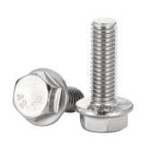 OUSCHR 516-18 x 34\ Flanged Hex Head Bolts Flange Hexagon Screws, Stainless Steel 304, Fully Threaded, 15 PCSin