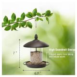 Youvip Metal Roof Bird Feeder - Chew Proof for Outdoor Hanging Wild Bird Seeds. Bronze