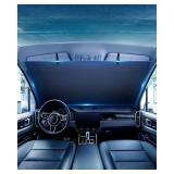Roller Windshield Sun Shade, Essential Baby Roll-Up Window Sunshade in Car, Must-Have Interior Sun Protector Accessory, Pull Down Blackout Covers, Sun Visor Extenders (Rolled Sunshade - 40 * 38in)