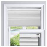 LazBlinds Cordless Cellular Shades, No Tools No Drill Blackout Honeycomb Shades Pleated Blinds for Windows, 31ftft W x 48ftft H, Silver White