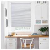 LazBlinds Cordless Cellular Shades, No Tools No Drill Blackout Honeycomb Shades Pleated Blinds for Windows, 31ftft W x 48ftft H, Silver White