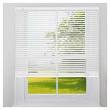 Kokorona Cordless Mini Blinds Horizontal Venetian Blinds Vinyl Window Shades Light Filtering Privacy Room Darkening Blinds for Bedroom, Kitchen, Office, 44\ W X 64\in H, Whitein