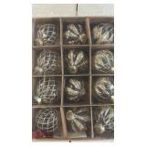 12 PCS Clear and Champagne Christmas Ball Ornaments, 80mm3.15 Inches Rustic Farmhouse Christmas Decorations, Large Shatterproof Luxury Hand-Painted Xmas Ornaments for Christmas Tree, Wedding