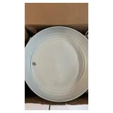 BUSOKIP 11 Inch Wheat Straw Plates - 8 Piece Set, Unbreakable Dinner Plates, Microwave Safe, Black and Grey