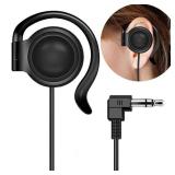 EXMAX Wired Single Headphones 3.5mm Left-Side Earphone One Ear Ear-Hook Headphone for EXD-101 ATG-100T Wireless Tour Guide Receiver Radio Podcast Laptop MP3 Ear Bud (Left-Side Earphone)