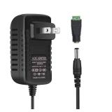 inShareplus 12V 1A 12W LED Power Supply, Wall Mounted ACDC Switching Power Supply, AC 100-240V to DC 12 Volt Adapter, Charger, Transformer for LED Strip Light with 5.52.1 DC Female Barrel Connector