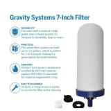 ProOne 7-Inch Gravity Water Filter Replacement G-Series 2-Pack - Universally Compatible with Gravity Water Filter Systems - NSFANSI Certified to Reduce Lead, Reduce Microplastics, and Total PFAS