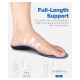 Plantar Fasciitis Feet Insoles Arch Supports Orthotics Inserts Relieve Flat Feet, High Arch (Mens 9-9 12 | Womens 11-11 12)