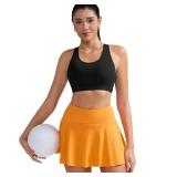 RUNNING GIRL Sports Bra for Women, Criss-Cross Back Padded Strappy Sports Bras Medium Support Yoga Bra with Removable Cups A-Black