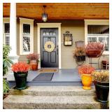 Zeyune 24 Bundles Thanksgiving Artificial Fall Flowers Indoor Outdoor Decor Autumn Fake Plants Flowers for Outside Faux Plastic Flowers for Decoration Fake Mums Plants for Home Wedding Party