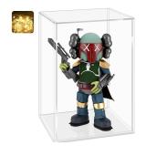 LANSCOERY Acrylic Display Case, Assemble Showcase Display Box for Collectibles, with Dustproof and Seamless Display Design, 6x6x10inch White Base