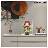 LANSCOERY Acrylic Display Case, Assemble Showcase Display Box for Collectibles, with Dustproof and Seamless Display Design, 6x6x10inch White Base