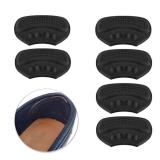 (lot of four) VivoFoot 6 PCs Anti-Slip Heel Grips, Thick Liners and Fillers for Half-Size Too Big or Loose Shoes, Heel Cushion Inserts, Heel Pads to Prevent Slipping Out, Rubbing and Blisters (Black)