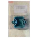 Koluti Reusable Silicone Baking Cups Set of 12, Nonstick Muffin Cupcakes Mold with Double Handle, BPA Free, Mini Square Air Fryer Cupcake Liners, 3 Colors