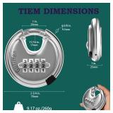 Guliffen Discus Combination Lock,Heavy Duty Stainless Steel Disc Combination Padlock for Storage Unit, Sheds, Garages and Trailer