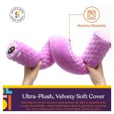 Special Supplies Sensory Vibrating Neck Pillow for Kids and Adults Plush Velvet Soft Cover with Textured Therapy Stimulation, Mind and Body Calming Relaxation - Purple
