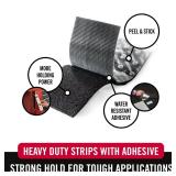VELCRO Brand Heavy Duty Fasteners | 4x2 Inch Strips with Adhesive 8 Sets | Holds 10 lbs | Black Industrial Strength Stick On Tape | Indoor or Outdoor Use (VEL-30703-USA), 8 Count (Pack of 1)