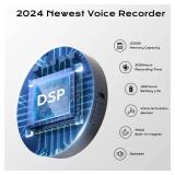 132G (9800 Hour) Voice Activated Recorder - Elasound Voice Recorder with AI-Intelligent Triple Noise Reduction, Portable Audio Recorder for Work, Lectures, Meetings, 100H Continuous Recording Device