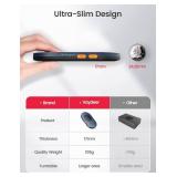 Vaydeer Ultra Slim Mouse Mover, Air 3 Mouse Jiggler with Adjustable Interval Timer, Undetectable and Noiseless, Simulates Realistic Mouse Movement, Driver-Free for Keeping The PC Active and Secure