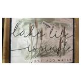 Stupell Industries Lake Life Simplicity Phrase Cattail Water Plants