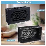 Saillong Doorbell Chime Cover - Universal Decorative Wood Box With Extra Self-Adhesive Tape - Easy to Install for Home (Black)