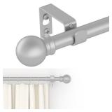 GXOACKJ Curtain Rods for windows 32-62 inch, 58 inch Decorative Silver Splicing Heavy Duty Metal Curtain Rod set with Brackets
