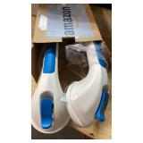 LEVERLOC Grab Bar for Seniors, 17 Inch 2 Pack Suction Grab Bars for Bathtubs and Showers, Shower Handles for Elderly Suction Bathroom Safety Grip,Removable Drill Free Waterproof, Blue