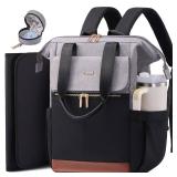 LOVEVOOK Diaper Bag Backpack,Diaper Bag Tote with Insulated Pockets,Waterproof Trave Baby GirlBoy Diaper Bag Tote