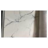 Plentio Quick Dry Stone Drying Mat for Kitchen Counter, Water-Absorbent Diatomaceous Dish Drying Mats, Multi-Purpose Stone Drying Tray for Cups Dishes Bottles, Pearl White-Marble