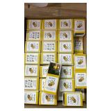 YULYNJQ 50 Set Positive Bee Gifts Bulk Employee Appreciation Gifts Box Breathing Gift Bulk for Coworker Team Back to Desk Pets Thank You Teacher Bee Ornaments with Cheer up Card Box