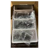 Esatto Bar Products Condiment Holder for Serving Container Chilled Garnish Tray with Lid for Bar Caddy, 4-1 Pint Inserts, With Added 12 Liquor Bottle Pourers, and 12 Pourer Covers - Black