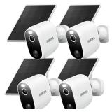 INFIYA Security Cameras Wireless Outdoor-SolarandBattery Powered 2K 2.4G Cameras for Home Security, Instant Alert, AI Human Detection, Color Night Vision, 2-Way Talk, SD Storage, Work with Alexa, Z1 4