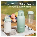 Momcozy Portable Milk Warmer for Travel  Dual Heating Modes for Breast Milk and Water, Portable Bottle Warmer with Fast Heating and Long Battery Life, 17 Ounces Large Capacity to Meet Your All-Day N