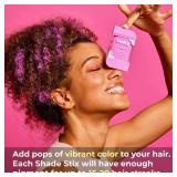 Hally Hair Temporary Hair Color, Shade Stix (Pink) - Hair Makeup Accessories for Kids, Teens and Adults - 12 ml Washable Hair Chalk and Dye for Festivals, Sporting Events and Parties