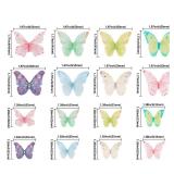 Gyufise 40Pcs Edible Multicolor Butterfly Cupcake Toppers - Edible Wafer Paper Butterfly Decorations for Baby Shower, Kids Birthday, Wedding Parties