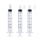 3ml Syringe for Liquid, Oral, Scientific Labs, Measurement, Dispensing, with Cap- 3 Pack 3ml Syringes