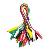 WGGE WG-026 10 Pieces and 5 Colors Test Lead Set and Alligator Clips,20.5 inches  22 AWG Copper Wire. The Clips soldered and Stamped to The Wires. (1 Pack)