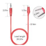 Goupchn 4mm Banana Plug to Alligator Clip Test Leads Crocodile Clips Copper Soft Flexible Cable Wire Set 2PCS Red Black