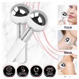 Ice Globes for Facials | Unbreakable Steel Cooling Roller | Cryo Sticks for Face | Massager for Face Neck and Eyes | Skin Care for Dark Circles, Puffiness, Wrinkles, Collagen Production (360 Rotating)