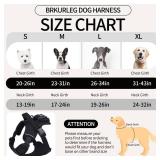 BRKURLEG Dog Harness,Dog Vest with Handle, No Pull Pet Vest Harness with Pocket and Easy Control for Training Walking Hiking, Adjustable and Reflective, Black, L