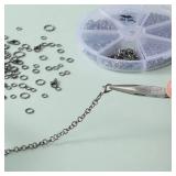 Mr. Pen- Open Jump Rings and Lobster Clasps, 1014 pcs, 6 Sizes, Black, Open Jump Rings for Jewelry Making, Jump Rings and Lobster Clasps, Jewelry Jump Rings, O Rings for Jewelry Making