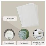 Paper Junkie Vellum Paper - 8.5 x 11 in, 100 Sheets White Translucent - Translucent and Transparent Printer Sheets for Inkjet and Laser - Printable Tracing Paper for Invitations, Sketching and Drawing