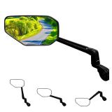 Homieway Bike Mirror, New Foldable Bicycle Mirror for Handlebar, 360° Adjustable Bar End Rear View Mirrors for E-bike, Mountain Bike, City Bikes and Scooter (Left 0.87-1\)in