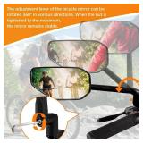 Homieway Bike Mirror, New Foldable Bicycle Mirror for Handlebar, 360° Adjustable Bar End Rear View Mirrors for E-bike, Mountain Bike, City Bikes and Scooter (Left 0.87-1\)in