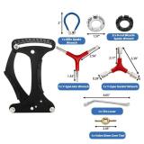 Suwimut 8 Pieces Bicycle Spoke Tension Meter Wrench Repair Tool Set, Adjustment Bike Bicycle Spoke Indicator Tensiometer Wrench, Portable Wheel Repairing Tool for Bike Repair