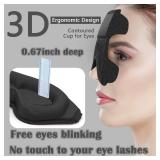 Black Sleep Mask for Men Eyelash Extension, Eye Mask for Lash Extensions No Pressure 3D Sleep Mask, Women Sleep Protector Eye Shade Cover for Travel Yoga Nap