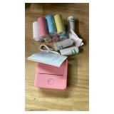 Zeacool Mini Sticker Printer with 11 Rolls Paper, Bluetooth Inkless Printer Compatible with Android and iOS, Portable Receipt Printer for Photo, Memo, Journal, Travel Pink