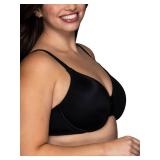 Vanity Fair womens Beauty Back Smoothing Minimizer Bra, Midnight Black, 38DDD US