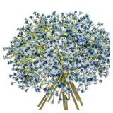 Babyfts Breath Artificial Flowers Bulk 10 Pack (30pcs) Faux Baby Breath Plastic Flower Fake Gypsophila Flower Arrangement for Crafts Fake Flowers Bouquet for Wedding Centerpieces Blue Baby Breath