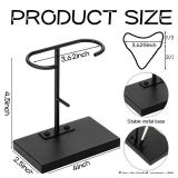 Chunful 1 Pc Megalodon Shark Tooth Display Stand Metal Shark Tooth Holder Display Easel Holder for Slab Slice Fossil Flat Crystals and Minerals, Black, 4 x 4.5 x 2.5ftft